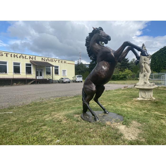 Zámecka Bronzová  socha-Kůň na zadních
